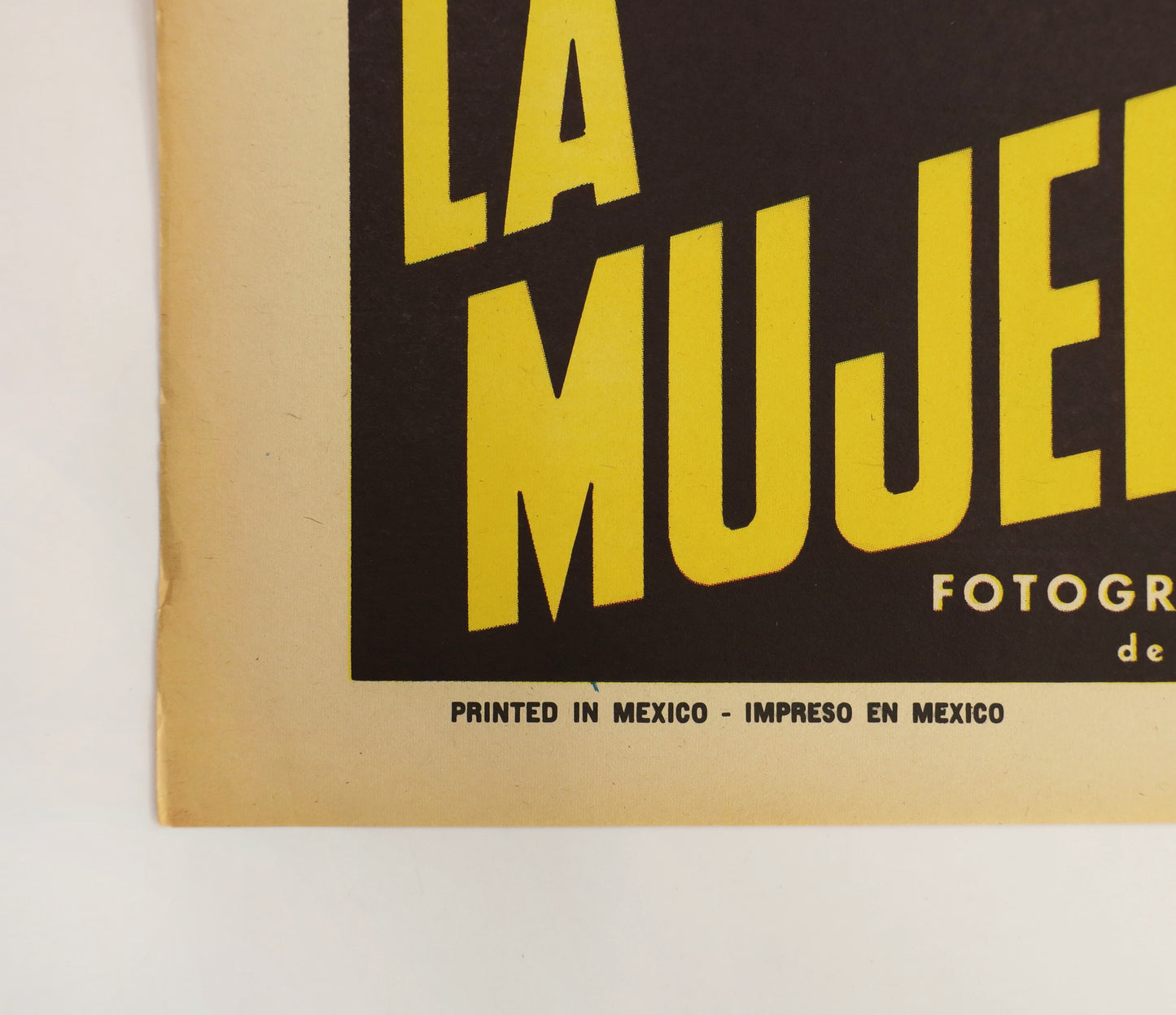 Printer and title detail from original 1968 The Bat-Woman (La Mujer Murciélago) Mexican one sheet movie poster.