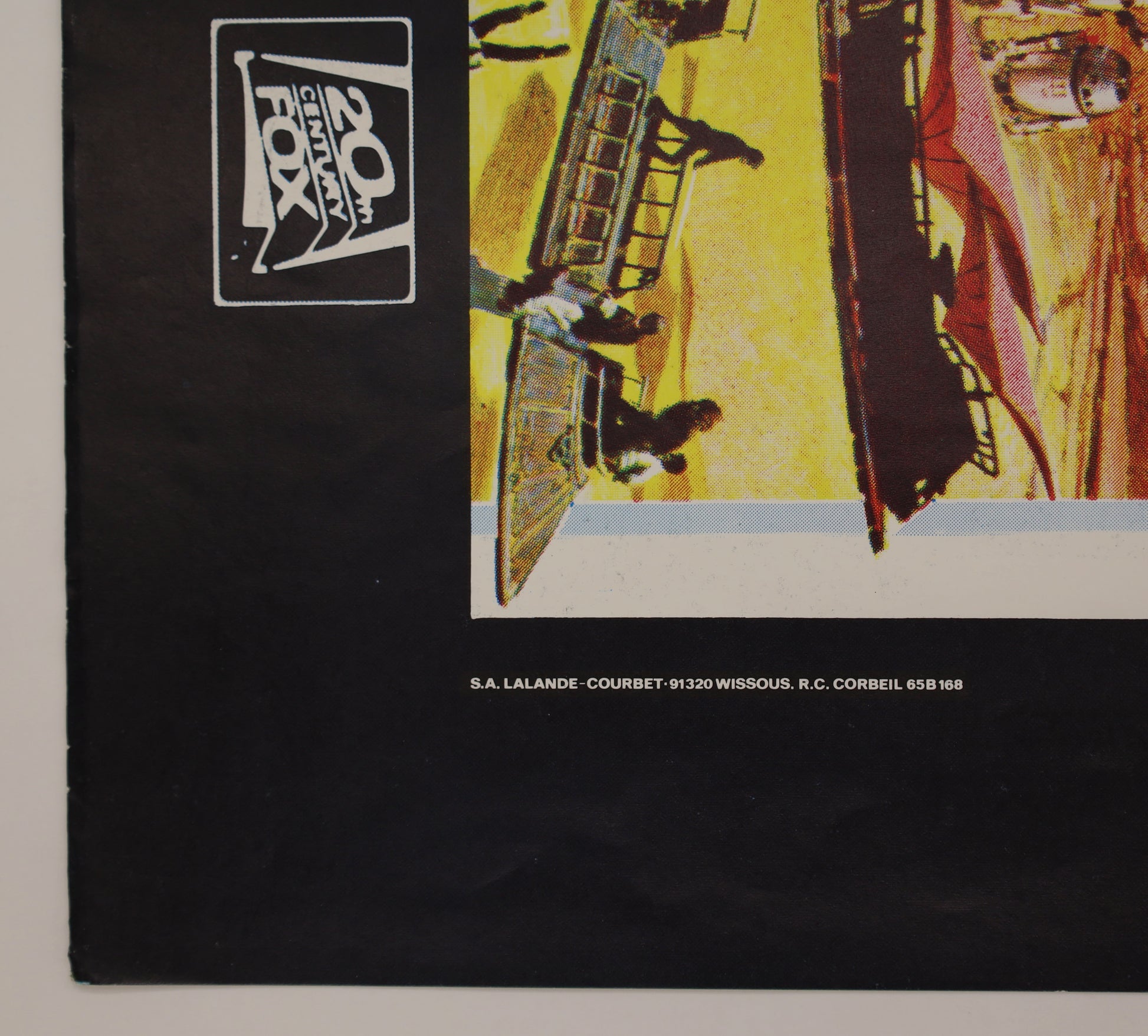 Close-up of Star Wars Trilogy (1983) French door panel poster showing 20th Century Fox France printer and distribution markings.
