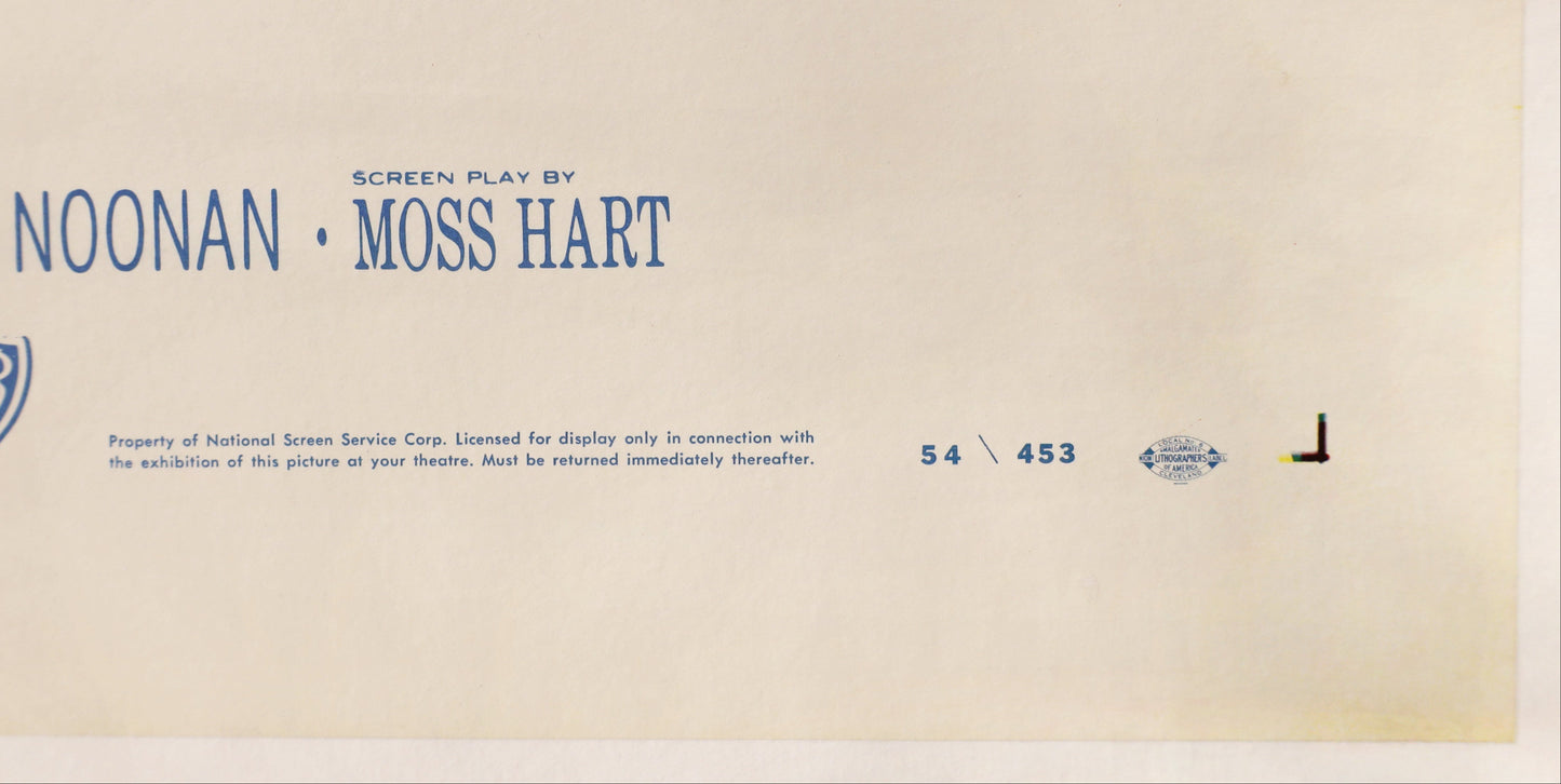 Printer and production detail from original 1954 A Star is Born U.S. one sheet movie poster.