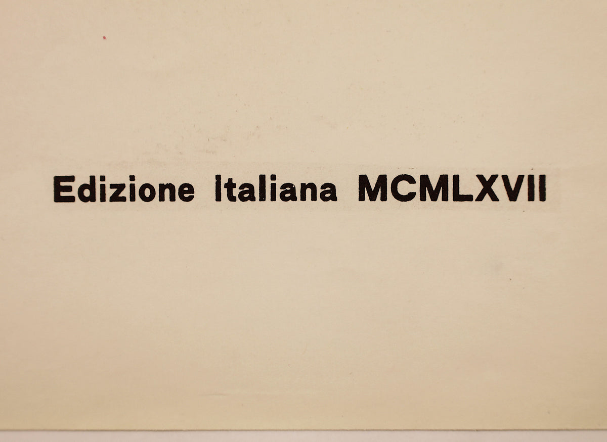 Close-up of the poster showing the Italian edition marking “Edizione Italiana MCMLXVII.”