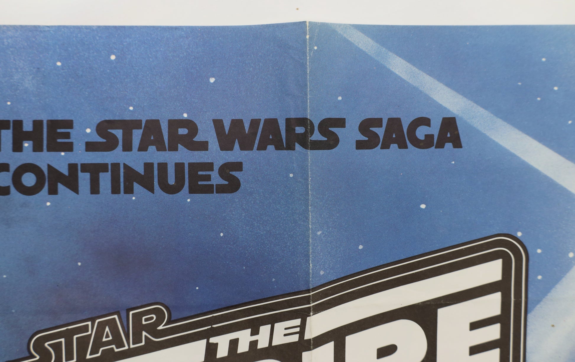 Title and artwork detail from original 1980 Star Wars: The Empire Strikes Back U.K. 30x40 movie poster.