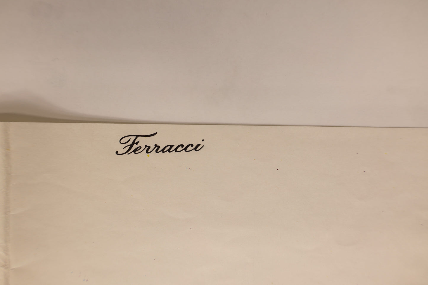 Detail of the Star Wars 1977 French double panel poster showing René Ferracci’s printed signature.
