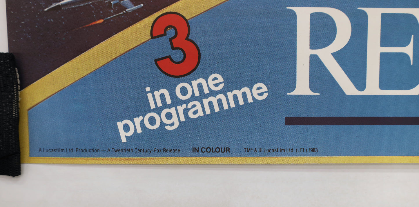 Title detail from original 1983 Star Wars Trilogy Program U.K. 30x40 movie poster.