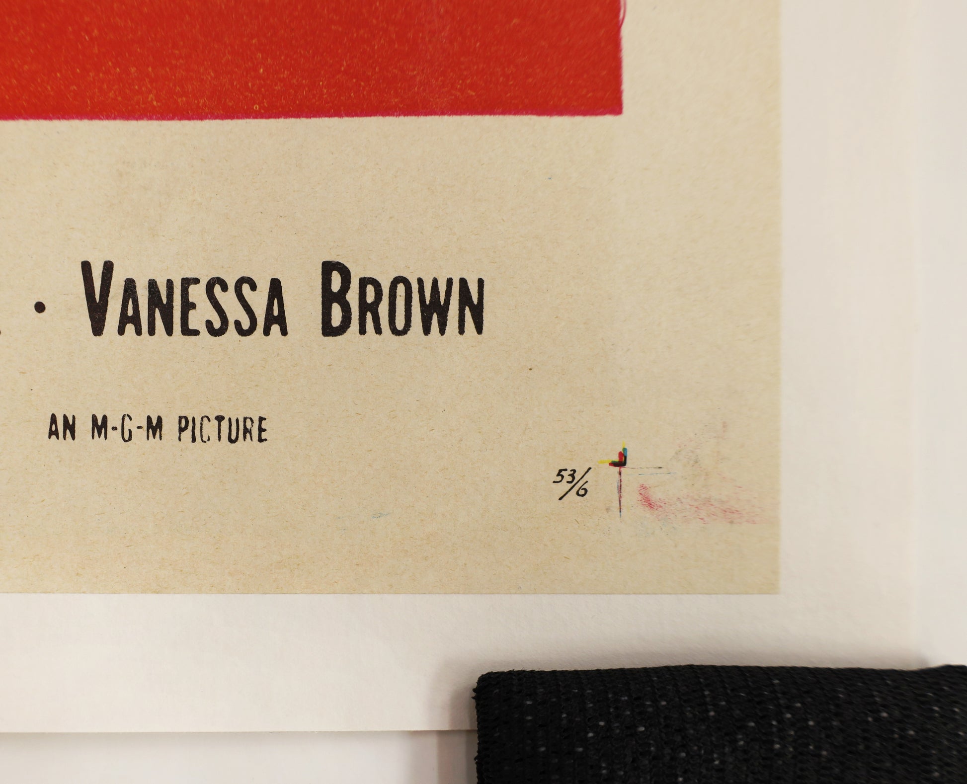 Printer and NSS detail from original 1952 The Bad and the Beautiful U.S. one sheet movie poster.